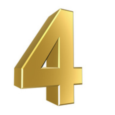 Number 4 icon. Brand Storytelling.